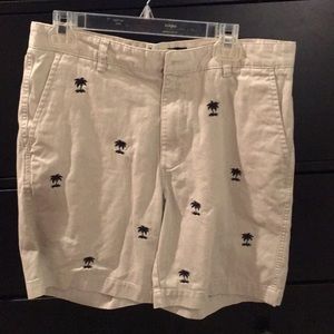 CHAPS Boat Shorts with Palm Tree Decal